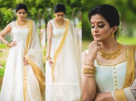 priyamani white anarkali onam (2)