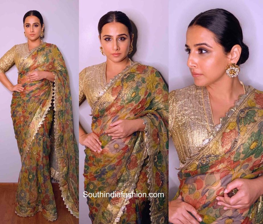 vidya balan kalamkari print saree (2)