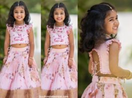 allu arjun daughter arha in pink pattu lehenga