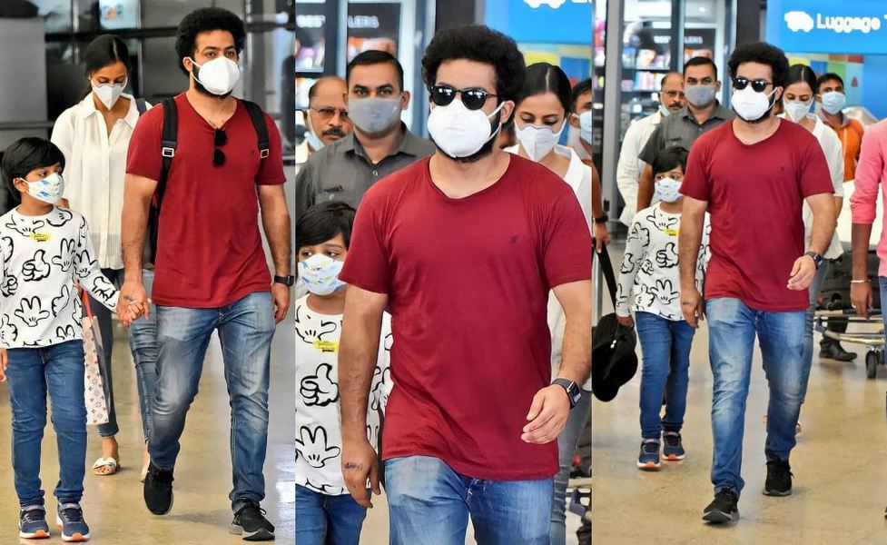 Jr ntr in casual airport look after vacay in Dubai feautured