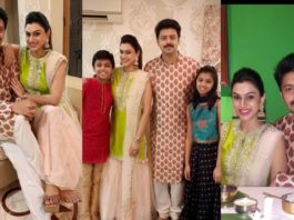 Srikanth and family in traditional attires for Diwali