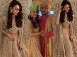 Hansika in an ayushi Bhasin lehenga for friend's baraat ceremony1.3