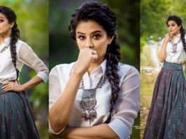 Priyamani in an indo-western outfit