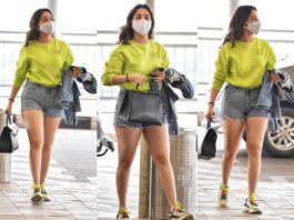 Tamannaah Bhatia in airport wearing casual outfit