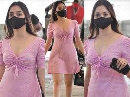 Tamannaah in a pink polka dot dress at RGI3 (1)