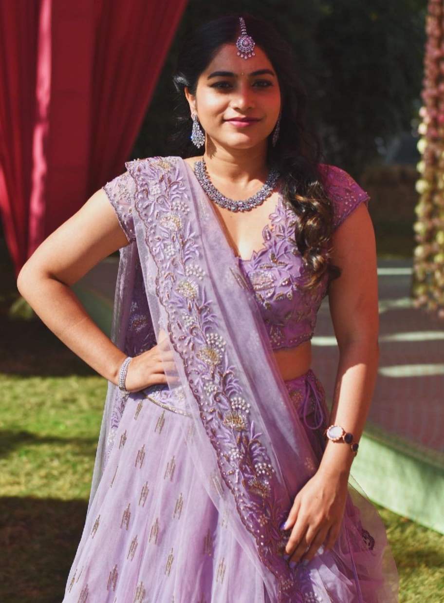 punarnavi bhupalam traditional look in lehenga