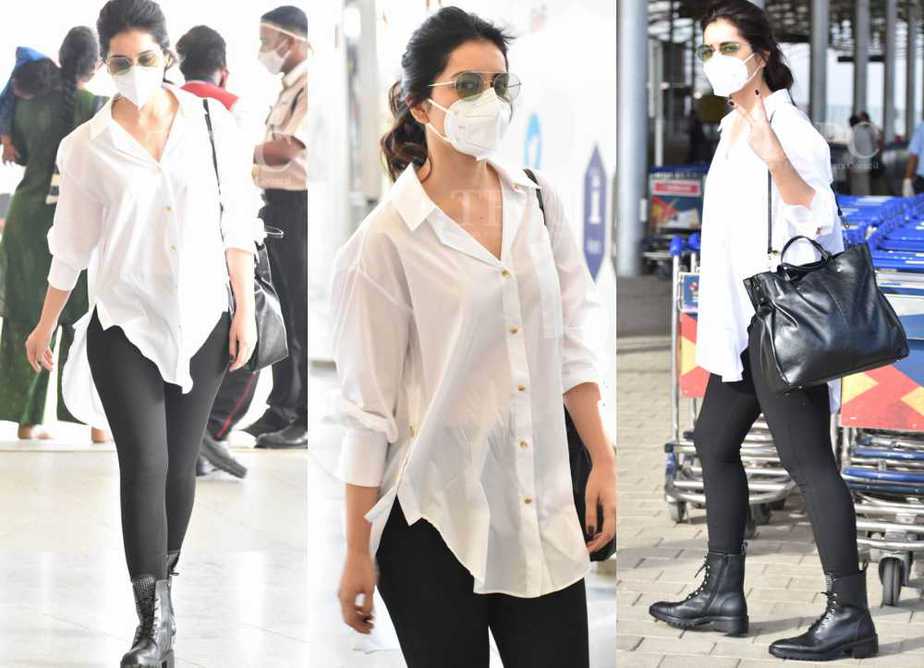 raashi khanna at hyderabad airport