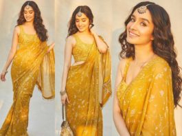 shraddha kapoor in yellow saree