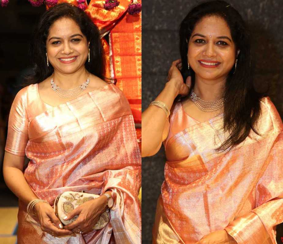 singer sunitha in silk saree at hyderabad