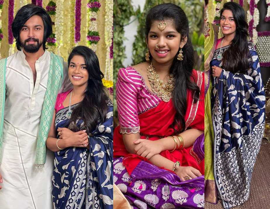 sreeja konidela family at niharika pellikuthuru function