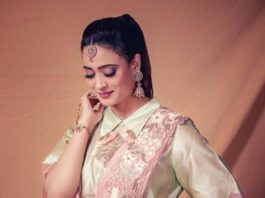 shweta tiwari in gazal gupta dhoti drape saree