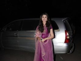 Krithi Shetty in purple outfit at director Sukumar's family function1