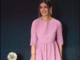 Payal Rajput in a pink lavanya label dress1