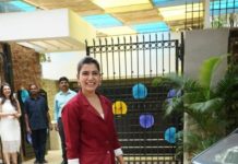 Samantha Akkineni in burgundy pant-suit for ekam early lerning 1st anniversary celebs-1.3