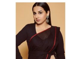 Vidya balan in a black nandidimps saree 1