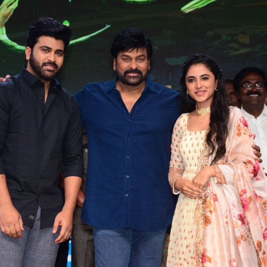 priyanka mohan with chiranjeevi and Sharwanand