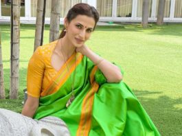 Shilpa Reddy in green saree for Ugadi-1