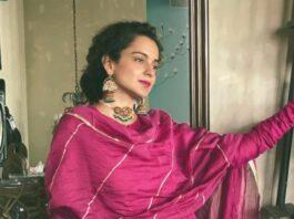 Kangana Ranaut in rani pink sharara set for eid-1