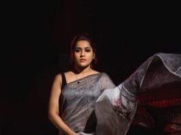 Rashmi Gautam in the linen store saree for dhee kings-2