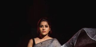 Rashmi Gautam in the linen store saree for dhee kings-2