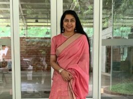 Suhasini Hasan in a pink saree for an event-1