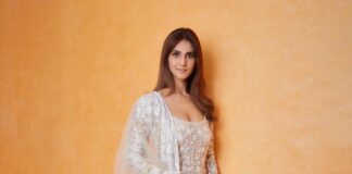 Vaani kapoor in white kalidaar by manish malhotra for _Bell Bottom_ trailer launch