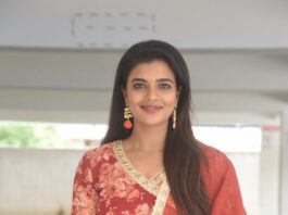 Aishwarya Rajesh in a brown anarkali set for republic interview-3