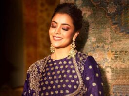 Nisha Aggarwal in purple jayanti Reddy anarkali set-3