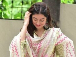 divya khosla in mayeera jaipur outfit