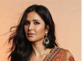 Katrina Kaif in an orange sabyasachi saree for sooryavanshi promotions -1