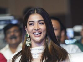 Pooja Hegde in a white lehenga for Most Eligible Bachelor pre-release event-3