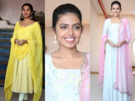 Shivathmika-shivani rajashekar in anarkalis at adbutham success meet