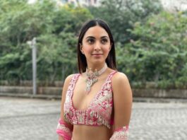 Kiara advani in pink lehenga by Arpita mehta3
