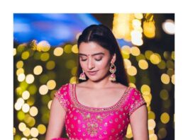 Rukshar Dhillon in pink lehenga set by Nallamz-3