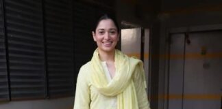 Tamannaah Bhatia in a yellow kurta set