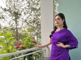 Raashii Khanna in a violet pink city sharara set