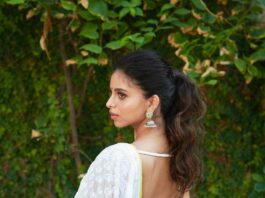 Suhana Khan in a white lehenga set by manish Malhotra-2