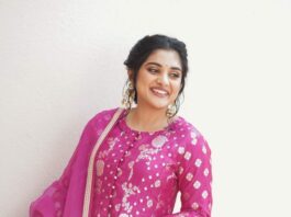 nivetha thomas in pink anarkali set by sobariko-2