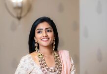 eesha rebba in a pink lehenga set-3