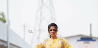 priya mani raj in a yellow anarklai dress by sushma reddy for dhee14-1