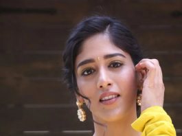 Chandini Chowdary in yellow anarkali at-Sammathame Teaser-Launch-2