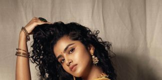 anupama parameswaran in mustard saree by label souravdas-3