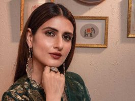 fatima sana shaikh in green raw mango kurta set2