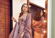 karisma in pink ekaya benaras set for iftar party1