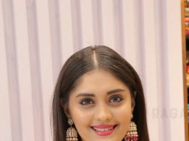 surabhi puranik in red lehenga at shop opening2.1