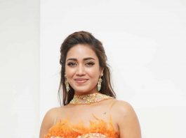 nivetha pethuraj in orange floral lehenga by suruchi parekh3