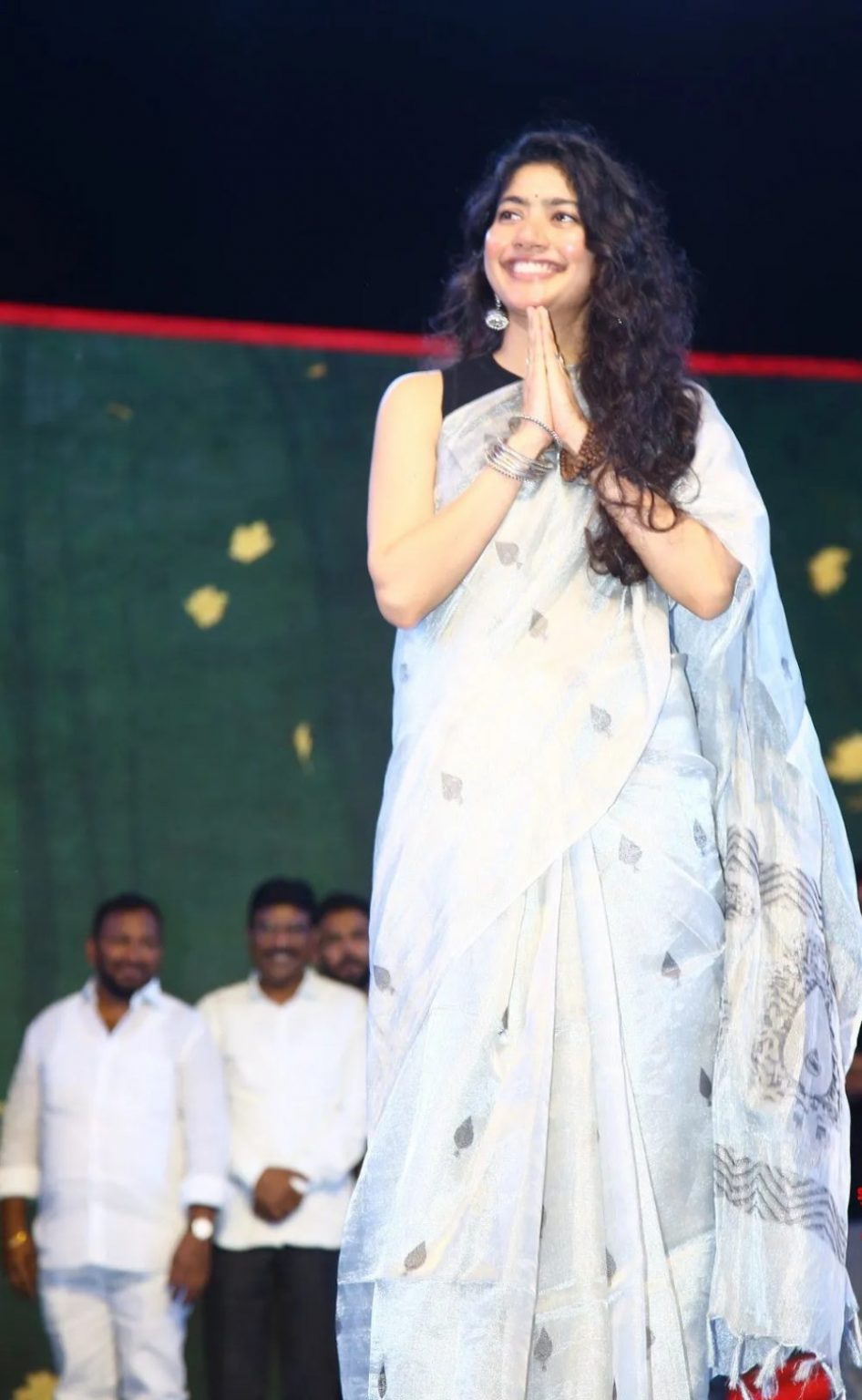 Sai Pallavi In A Tissue Silk Saree At Virata Parvam Promotions