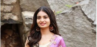 ananya nagalla in a white anarkali at new movie launch