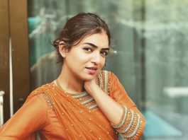 nazriya nazim in orange palazzo by rehana basheer1