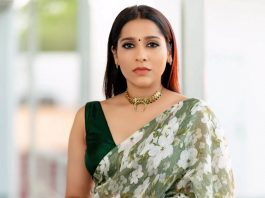 rashmi gautam in a floral saree2